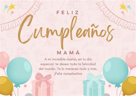 etiquetas de cumpleaños para mama|como hacer postales para mama.